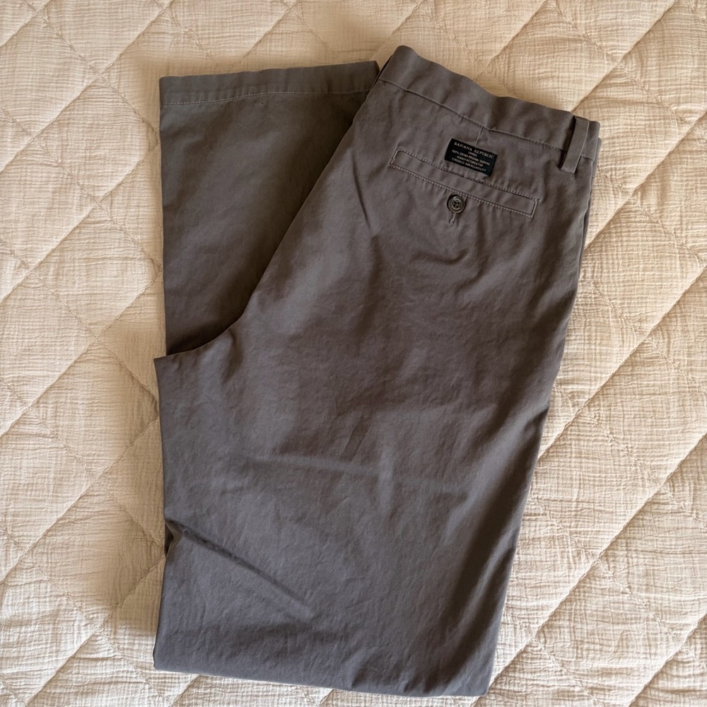 Banana Republic Gray Men's Gavin Chino Dress Pants 34/34